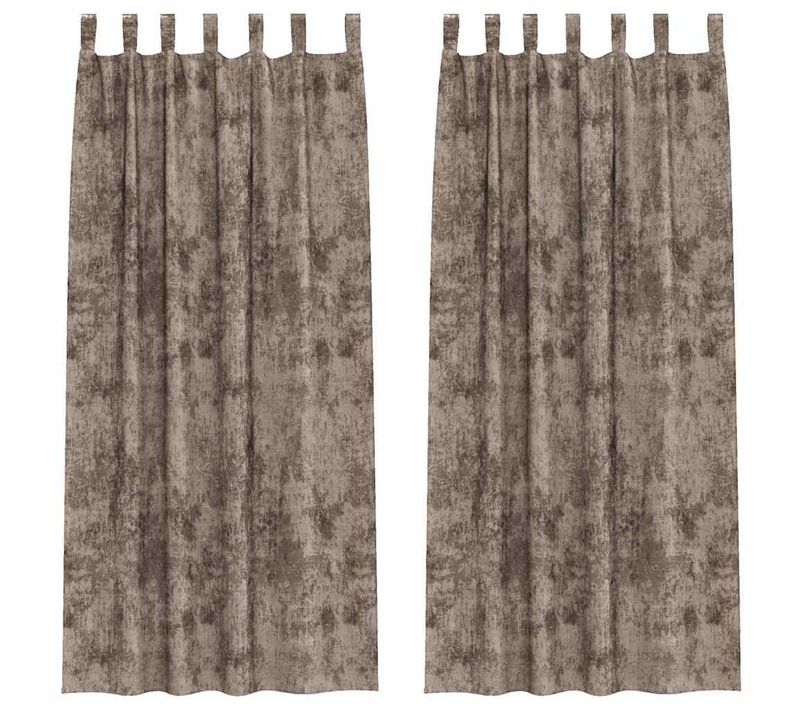Rideaux En Velours 2 Pièces Cappuccino 225 X 140 Cm Velours