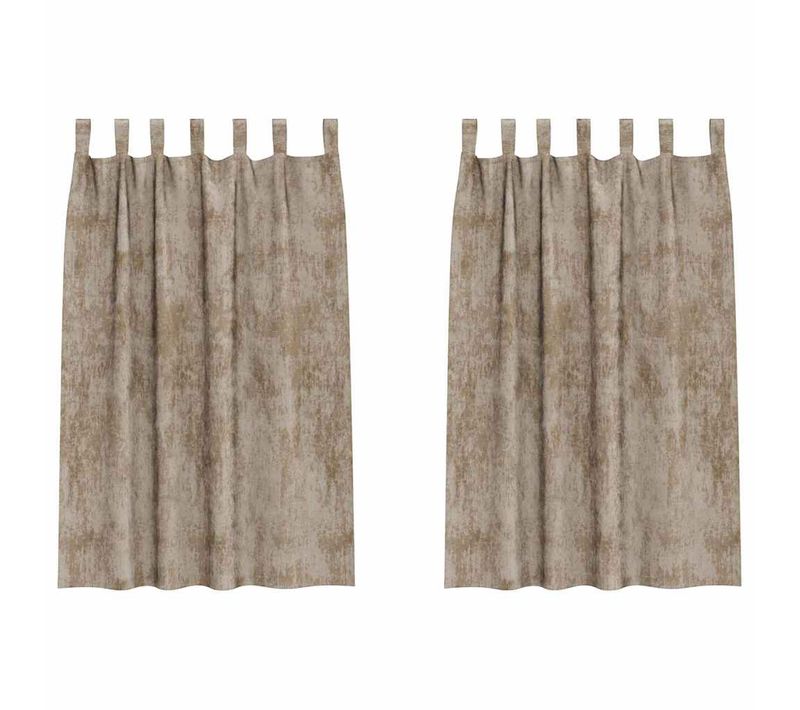Rideaux En Velours 2 Pièces Champagne 175 X 140 Cm Velours