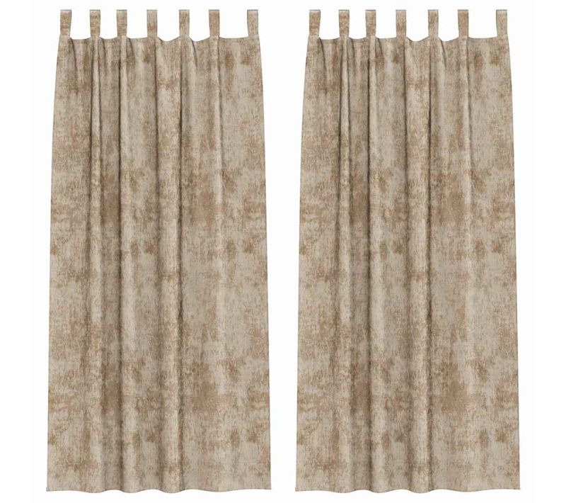Rideaux En Velours 2 Pièces Champagne 260 X 140 Cm Velours