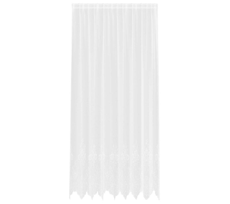 Rideau En Dentelle Avec Des Rideaux Blanc 260x200cm Polyester