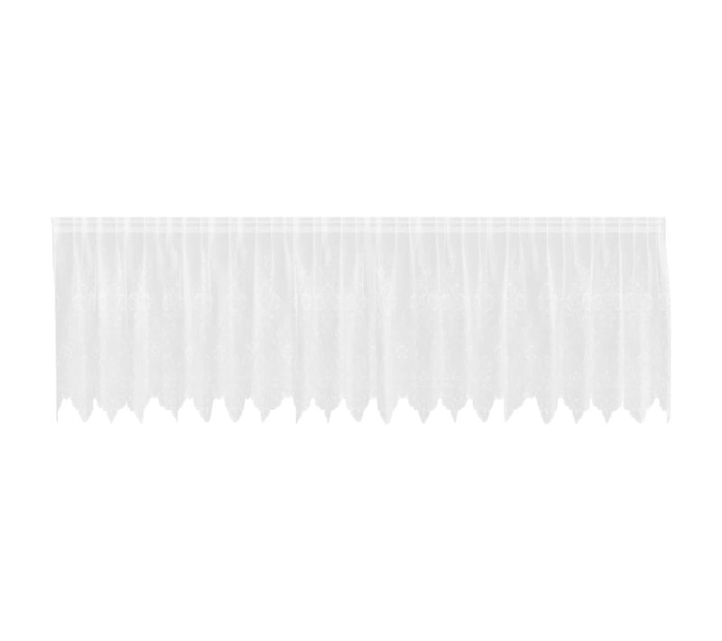 Rideau En Dentelle Floral Blanc 120 X 500 Cm Polyester