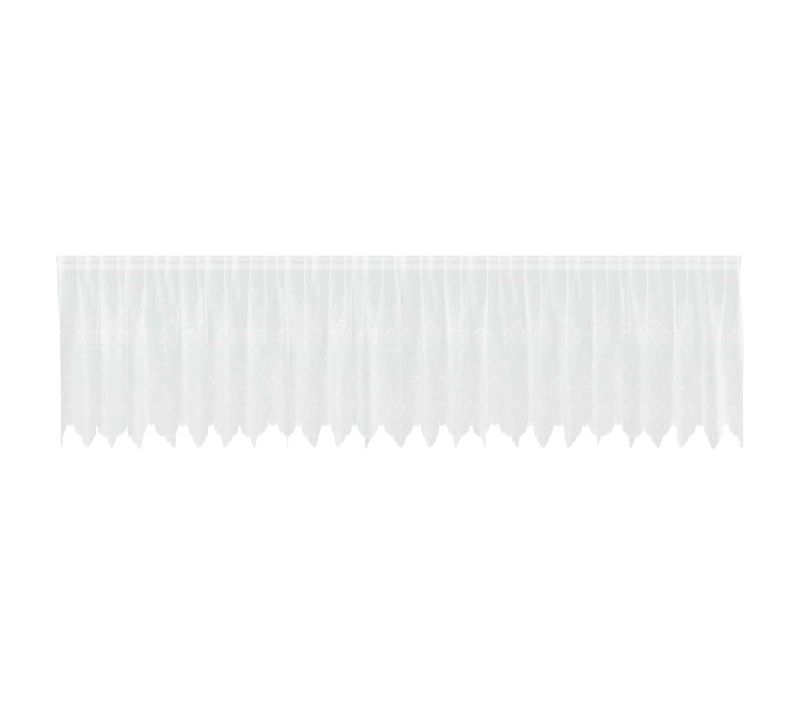 Rideau En Dentelle Floral Blanc 100 X 600 Cm Polyester