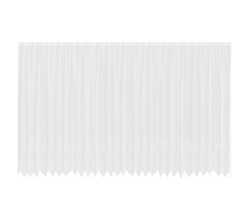 Rideau En Dentelle Avec Des Rideaux Blanc 260x750cm Polyester