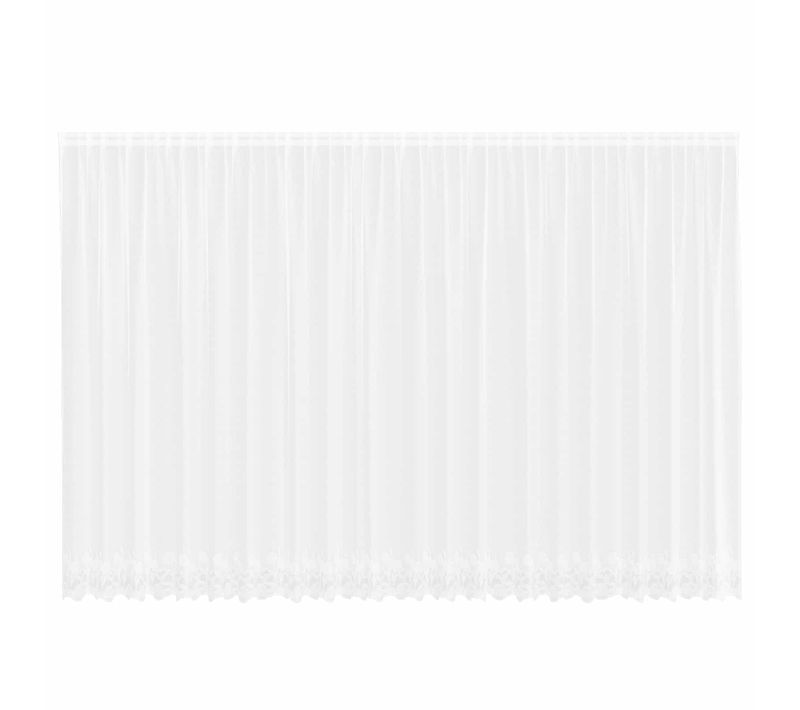 Rideau En Dentelle Floral Blanc 245 X 600 Cm Polyester