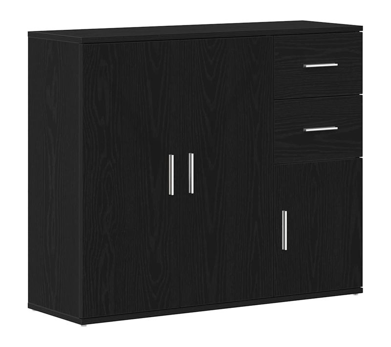 Buffet Chêne Noir 91 X 29,5 X 75 Cm Bois Contreplaqué