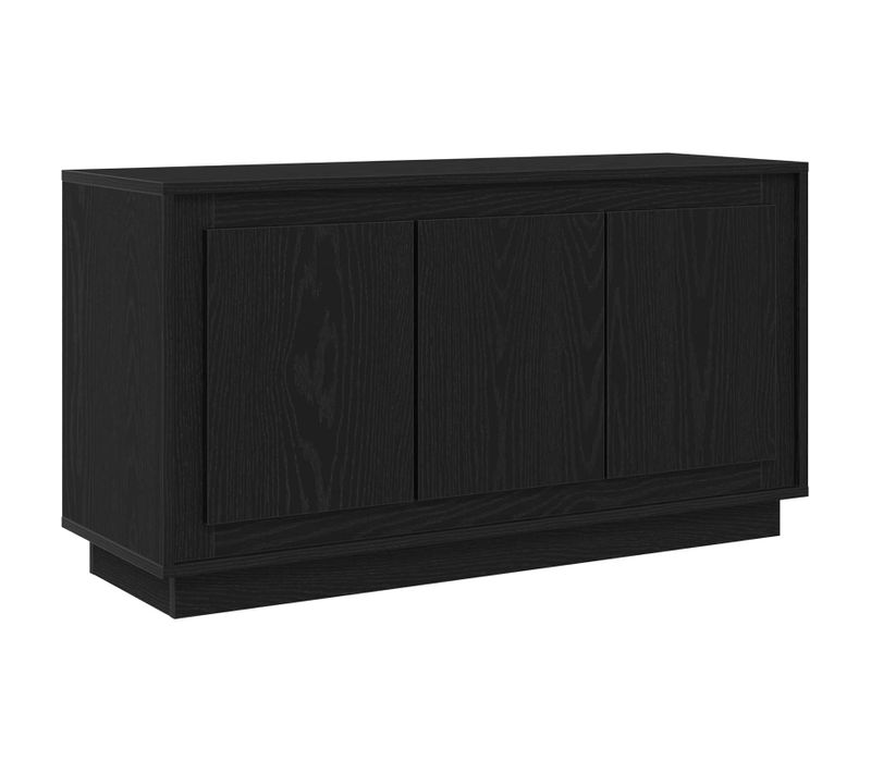 Buffet Chêne Noir 102 X 35 X 55 Cm Bois Contreplaqué Grand Espace De Stockage
