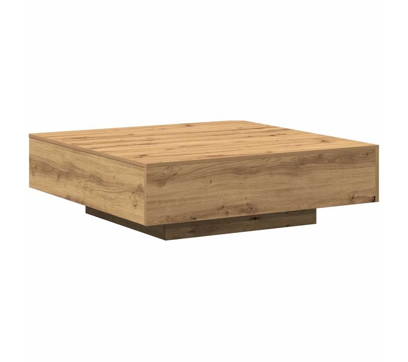 Table Basse Chêne Artisanal 100 X 100 X 31 Cm