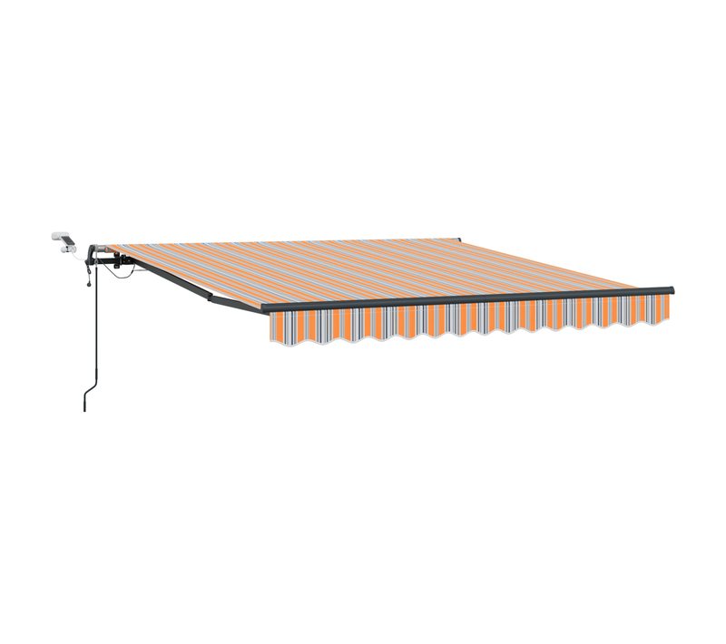 Auvent Rétractable Automatique Avec Rayure Multicolore LED 300x250 Cm