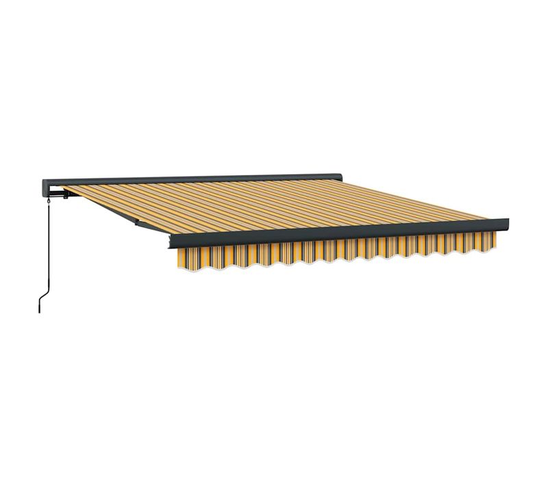 Auvent Rétractable Multicolore 300 X 250 Cm Tissu Et Métal