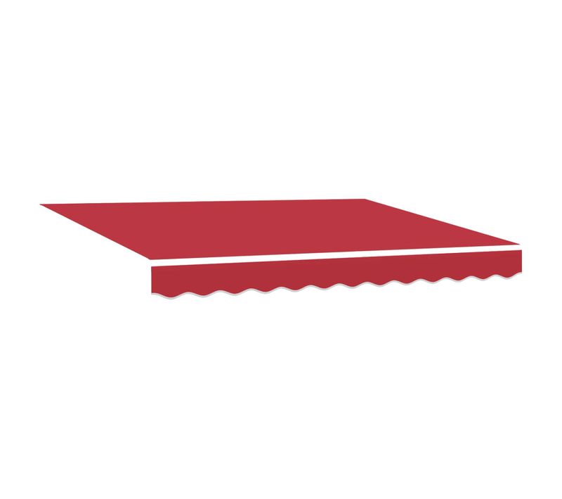 Auvent Rétractable Rouge 300 X 250 Cm Tissu Et Métal