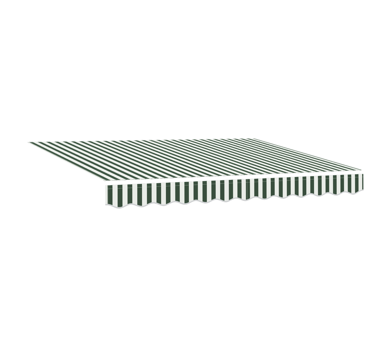 Marquise Rétractable Manuelle Avec LED Verte Et Blanche 300x250 Cm