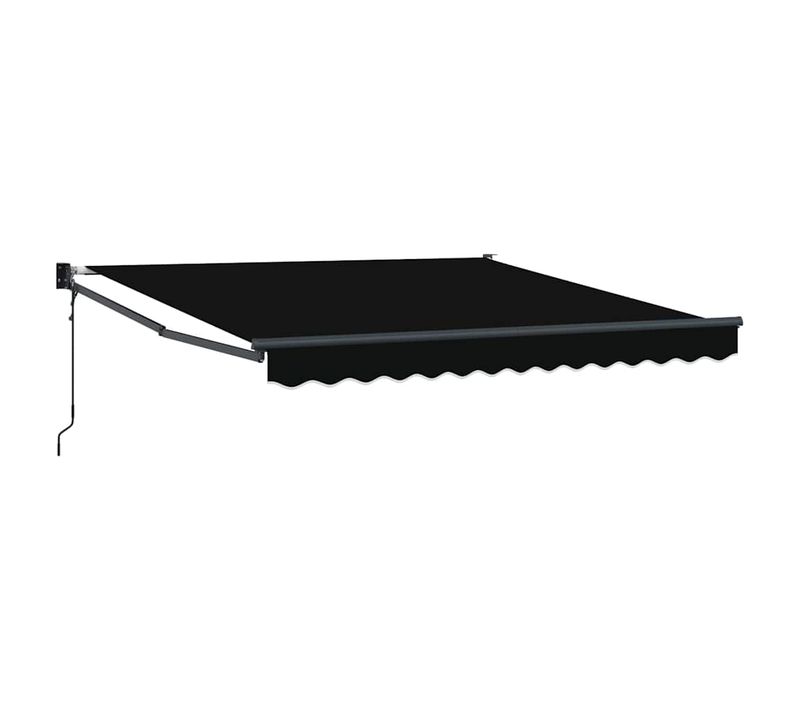 Auvent Rétractable Noir 350 X 250 Cm Tissu