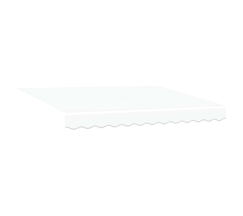 Auvent Rétractable Blanc 350 X 250 Cm Tissu, Métal
