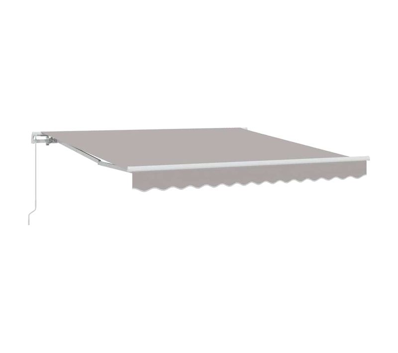 Auvent Rétractable Gris Clair 350 X 250 Cm Tissu