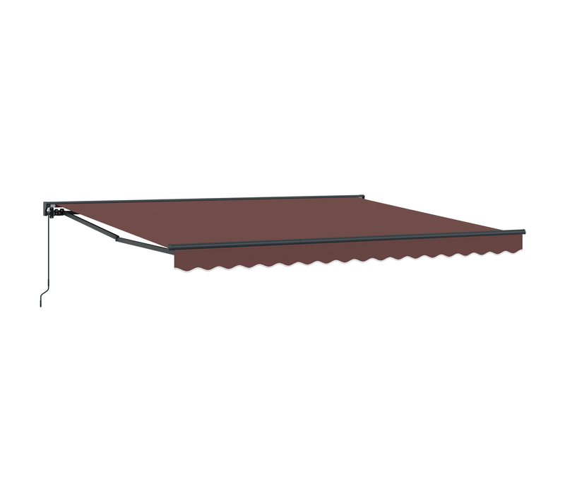 Store Banane Manuel Rétractable – Marron, 400 X 300 Cm