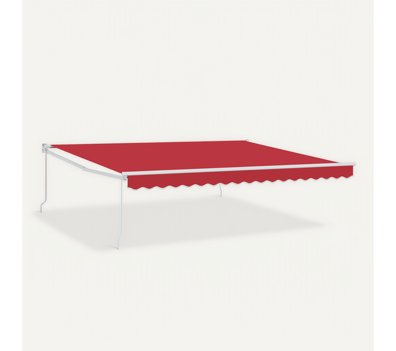 Store Manuel Rétractable Rouge 400x300 Cm