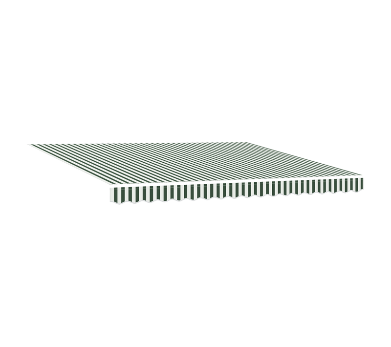 Auvent Rétractable Manuel  Avec LED Vert Et Blanc 400x300 Cm