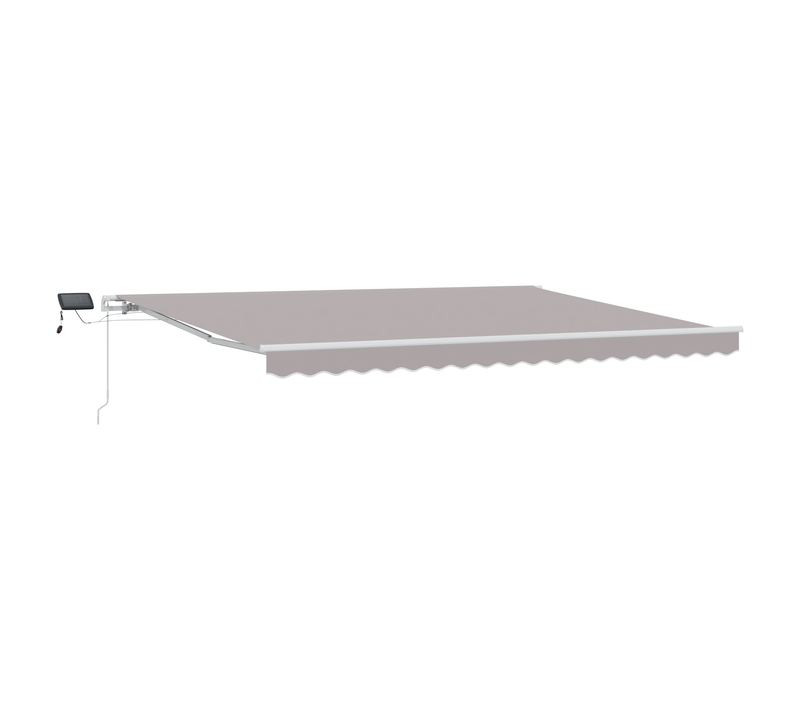 Store Rétractable Manuel Avec LED Gris Clair 450x300 Cm