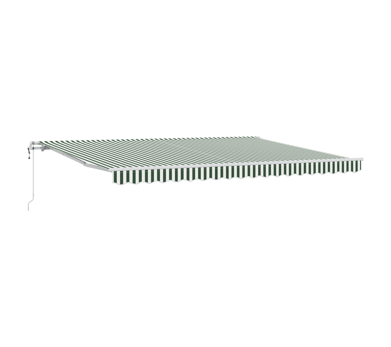 Auvent Rétractable Automatique  Vert Et Blanc 450x300 Cm