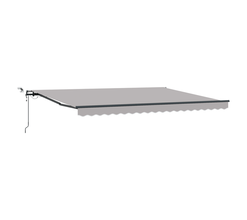Store Rétractable Automatique Avec LED Gris Clair 450x350 Cm