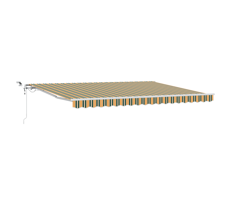 Store Rétractable Automatique  Avec LED En Vert Et Jaune, 450x350 Cm