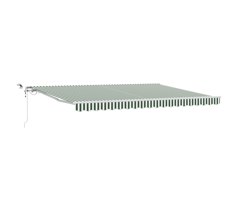 Store Rétractable Automatique Avec LED Vert Et Blanc 450x350 Cm