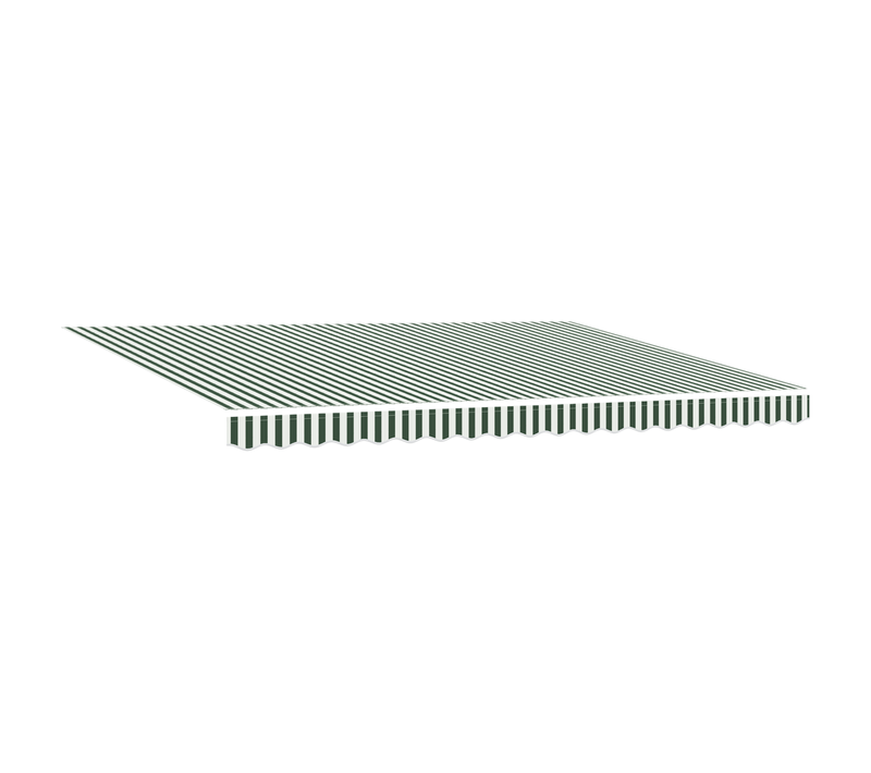 Store Rétractable Manuel  Vert Et Blanc 450x350 Cm
