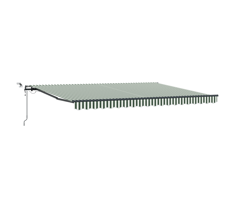 Auvent Rétractable Automatique  Avec LED Vert Et Blanc 450x350 Cm