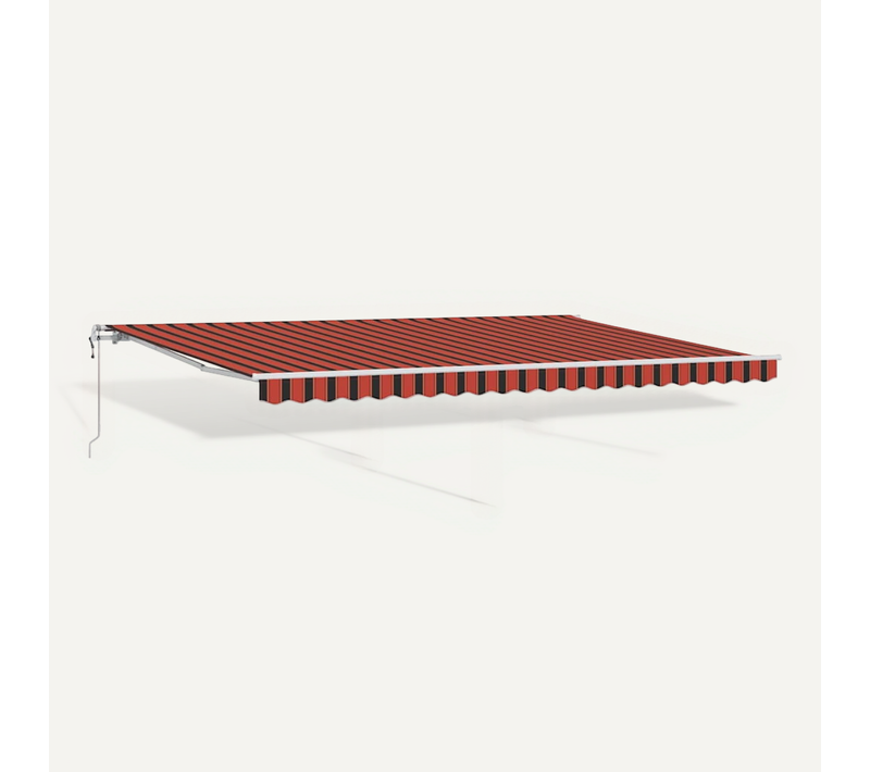 Auvent Rétractable 500 × 300 Cm Orange Et Marron