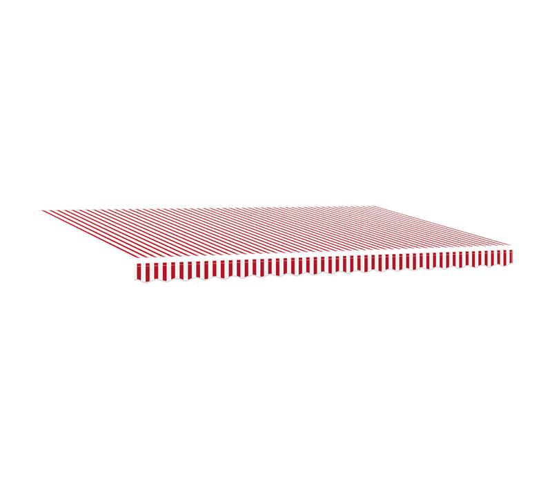 Auvent Rétractable Manuel Avec Bande LED Rouge Et Blanche 500x300 Cm