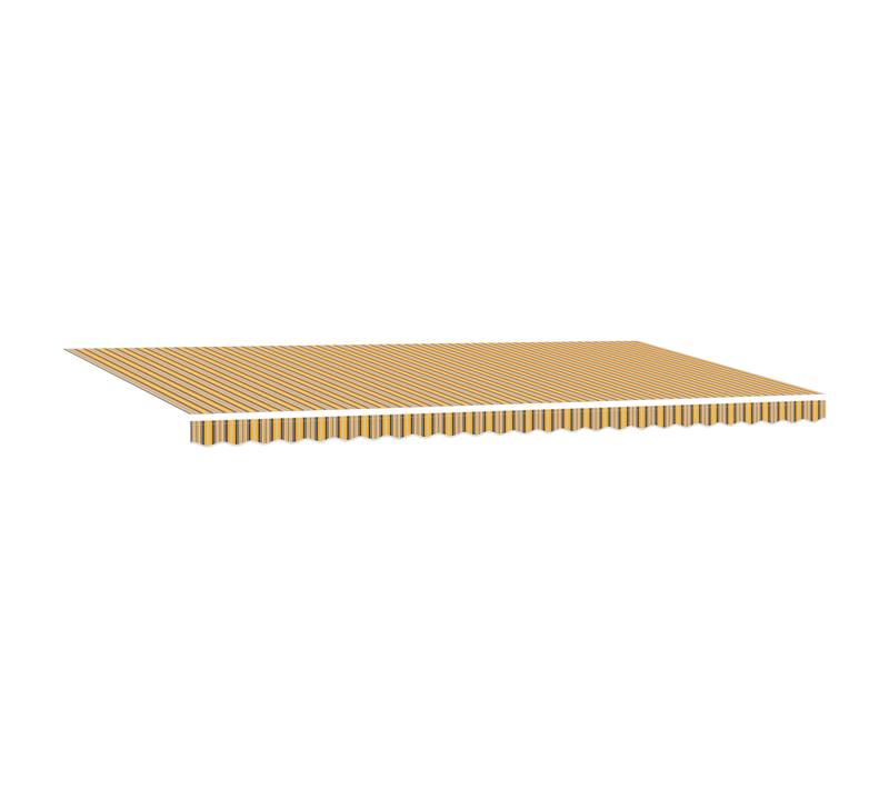 Auvent Rétractable Manuel Avec Bande LED Multicolore 600x350 Cm