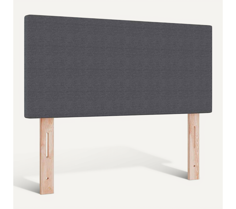Tête De Lit Avec Tête De Lit Gris Foncé 90 Cm Tissu Côtelé