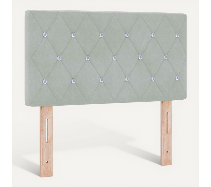 Tête De Lit Gris Clair 80 Cm Velours