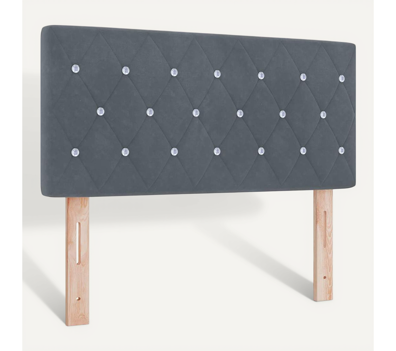 Tête De Lit Gris Foncé 90 Cm Velours