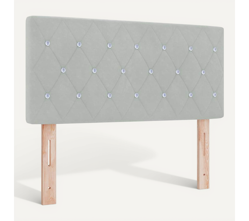Tête De Lit Gris Clair 100 Cm Velours