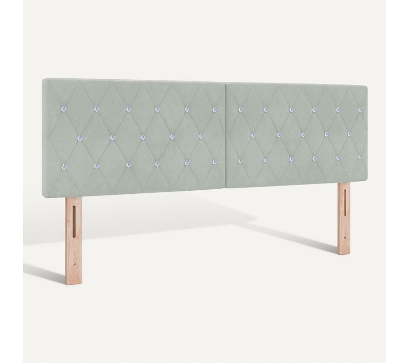 Tête De Lit Gris Clair 144 Cm Velours