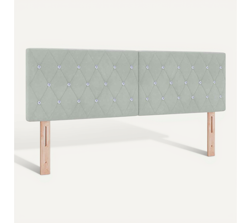 Tête De Lit Gris Clair 160 Cm Velours