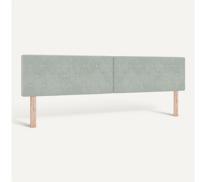 Tête De Lit Gris Clair 200 Cm Velours