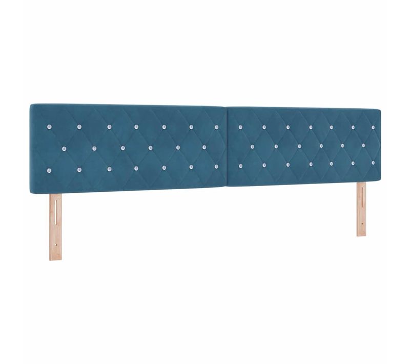 Tête De Lit En Velours Argyle Bleu Foncé 200 Cm Velours