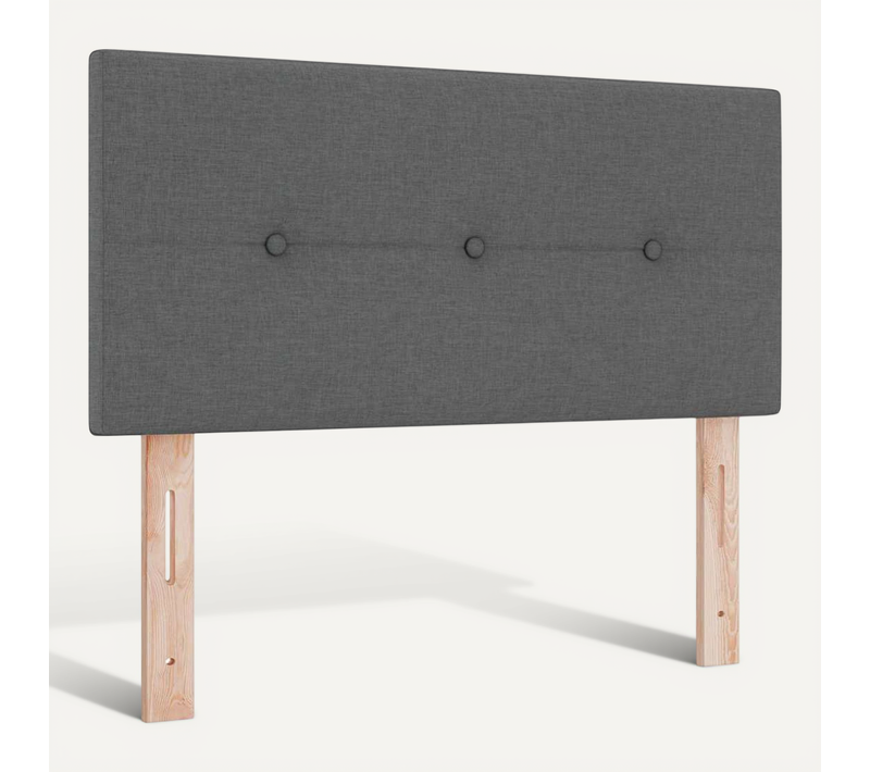 Tête De Lit Réglable En Hauteur Gris Foncé 80 Cm Tissu