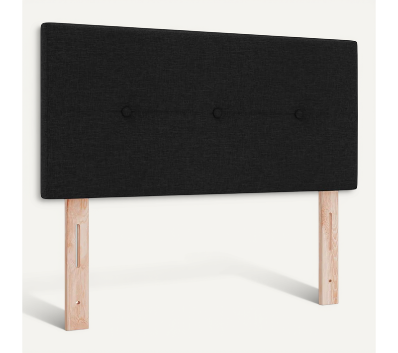 Tête De Lit Réglable En Hauteur Noir 80 Cm Tissu