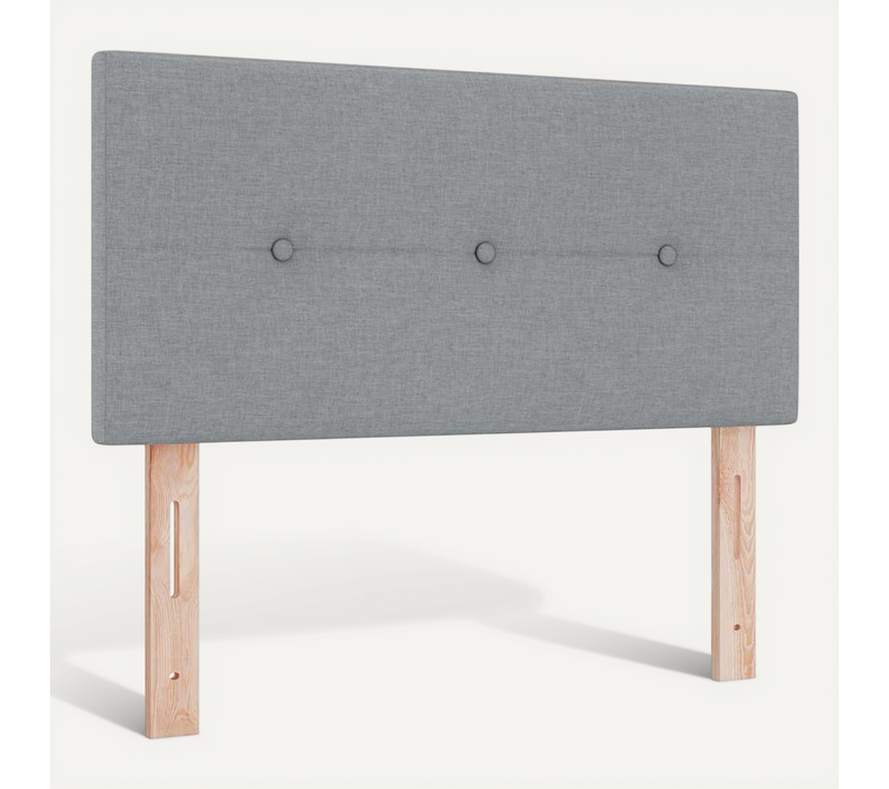 Tête De Lit Réglable En Hauteur Gris Clair 90 Cm Tissu