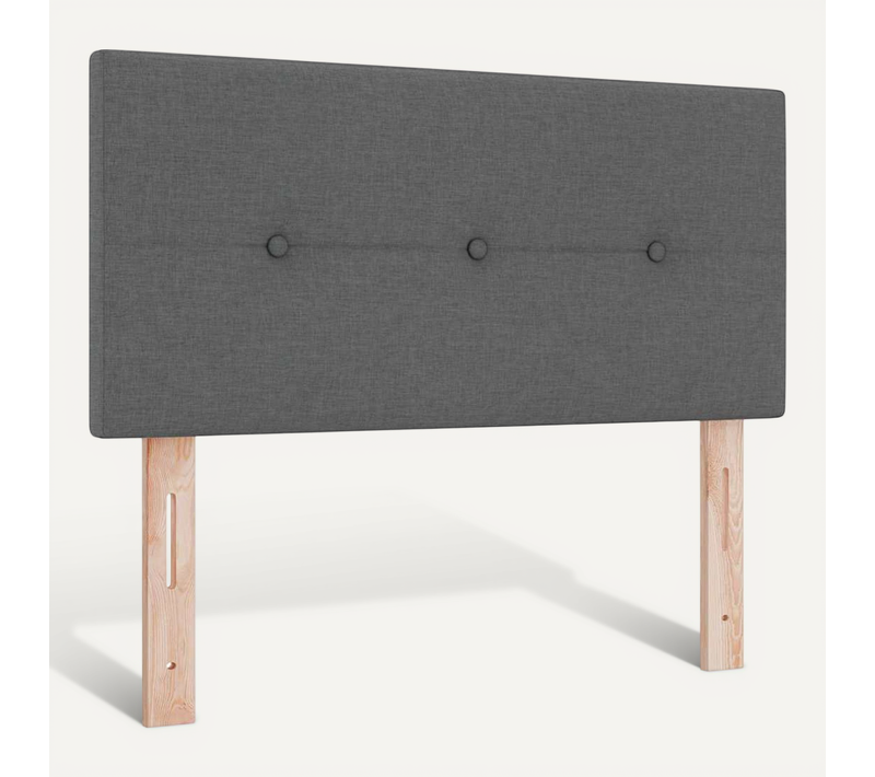 Tête De Lit Réglable En Hauteur Gris Foncé 90 Cm Tissu