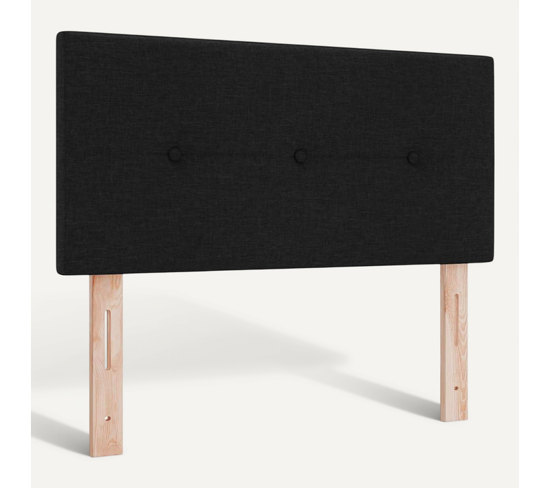 Tête De Lit Réglable En Hauteur Noir 90 Cm Tissu