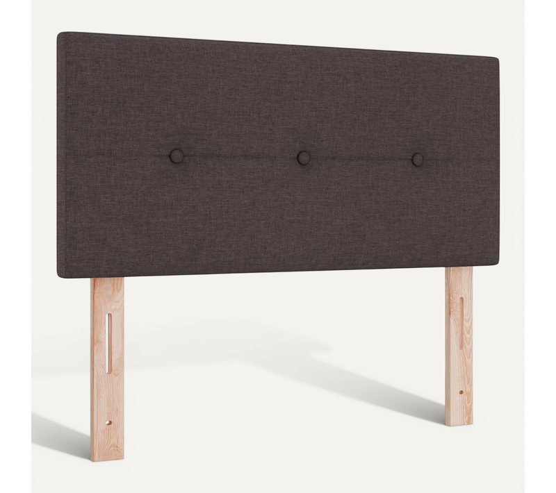 Tête De Lit Réglable En Hauteur Marron Foncé 90 Cm Tissu