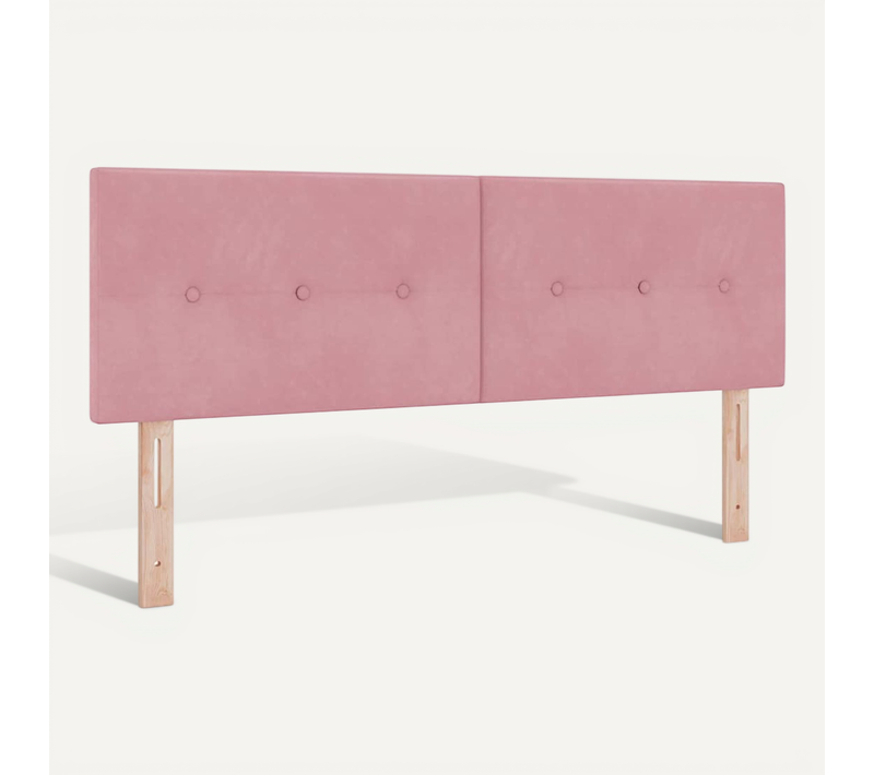 Tête De Lit Rose 144 Cm Velours