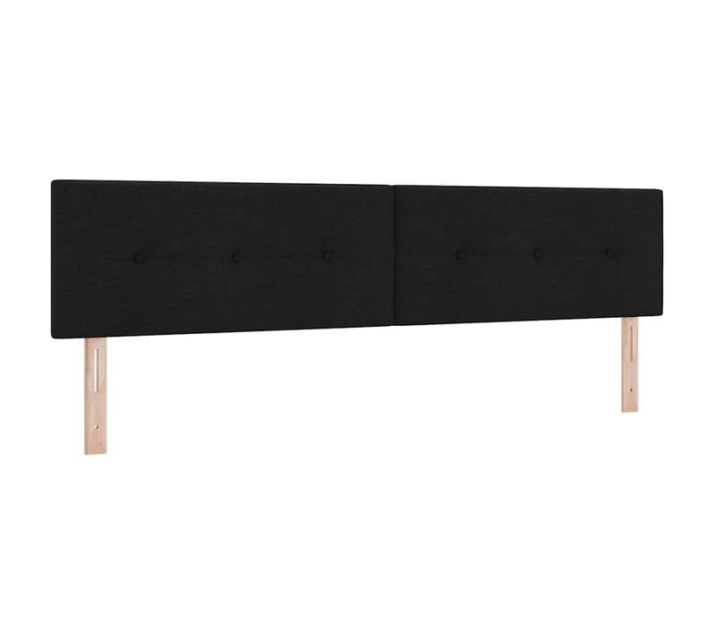 Tête De Lit Avec Tête De Lit Noir 200 Cm Tissu