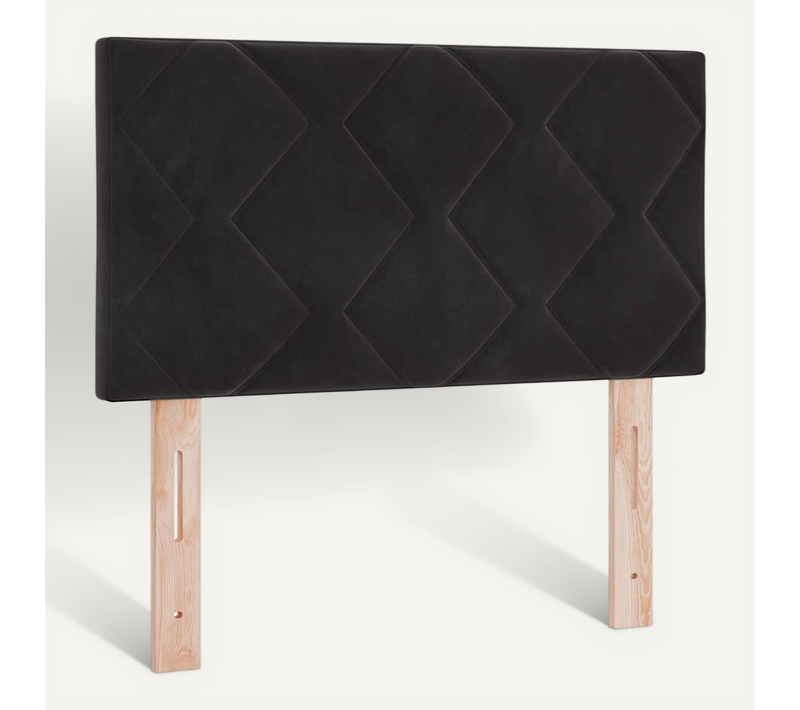 Tête De Lit Noir 80 Cm Velours