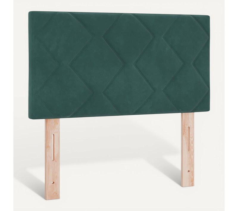 Tête De Lit Montage Mural Géométrique Vert Foncé 80 Cm Velours