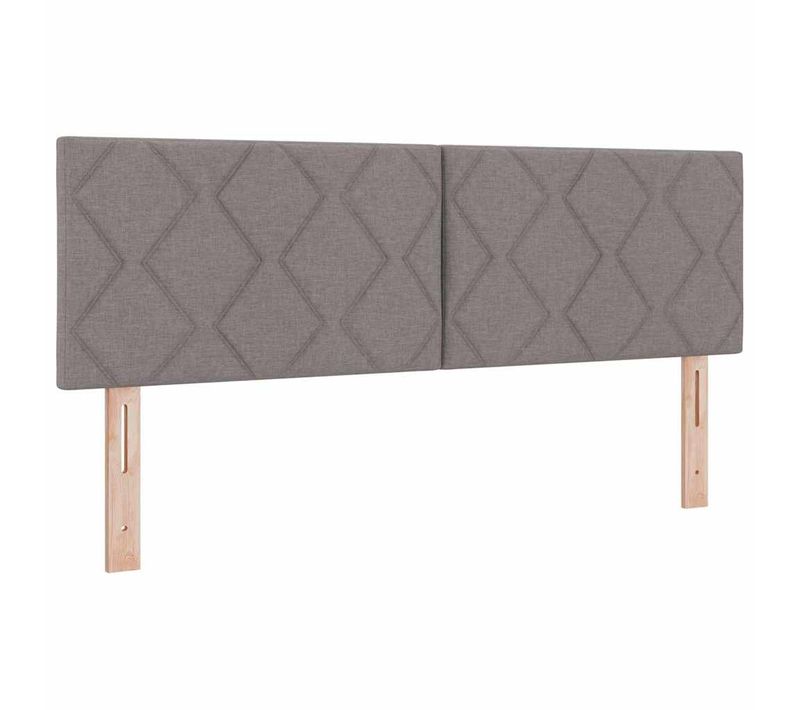 Tête De Lit En Tissu Géométrique Taupe 144 Cm Tissu